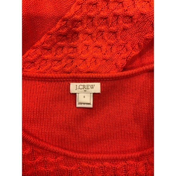 J. Crew Red Cable Knit Sweater, Size Small - Picture 5 of 5